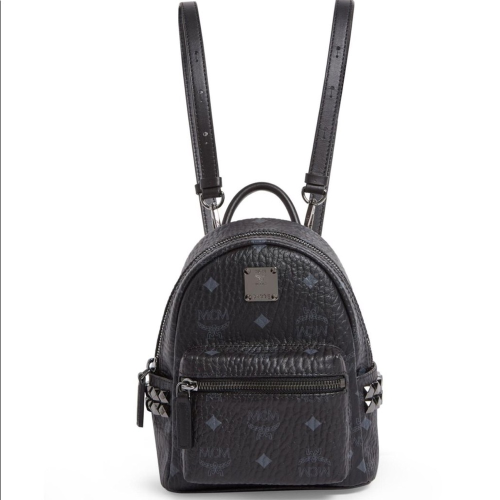 MCM Xmini studded black backpack